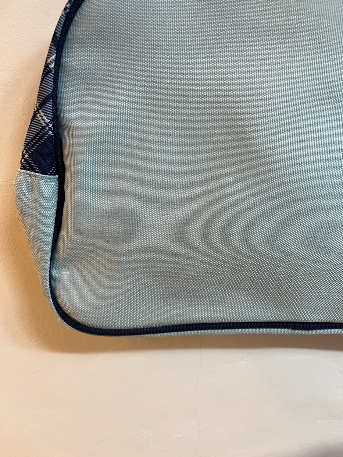 폼포넷 블루 체크리본 핸드백 🌀 상품이미지6