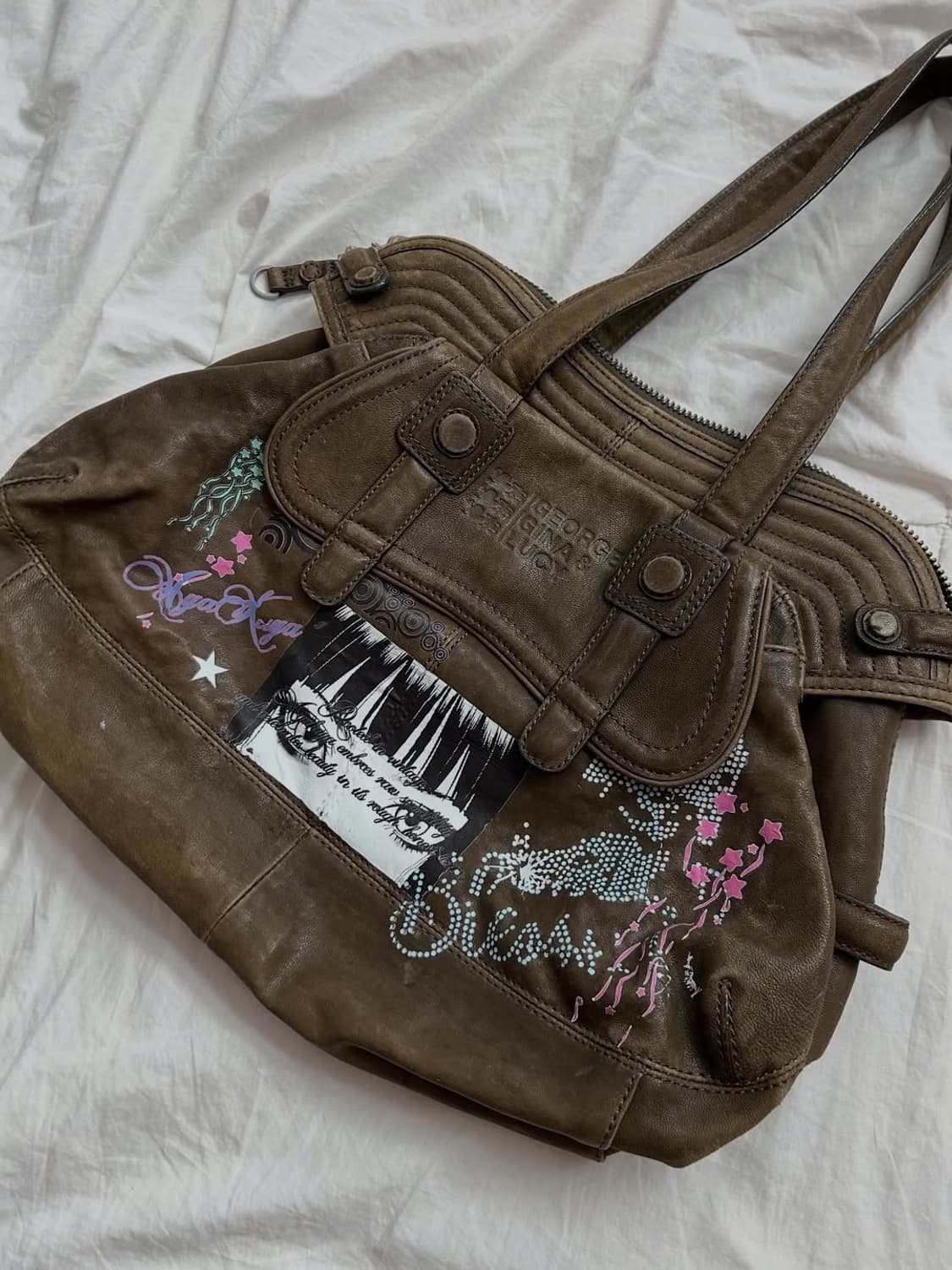 Girl eyes leather bag 상품이미지3