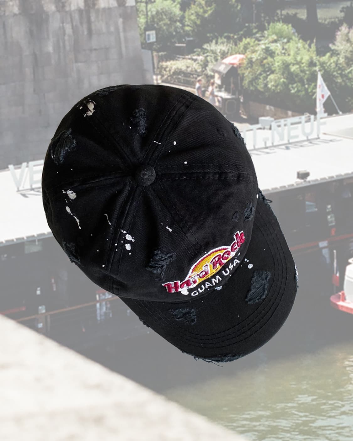 하드락카페 디스트로이드 페인팅 빈티지 볼캡 모자 상품이미지4