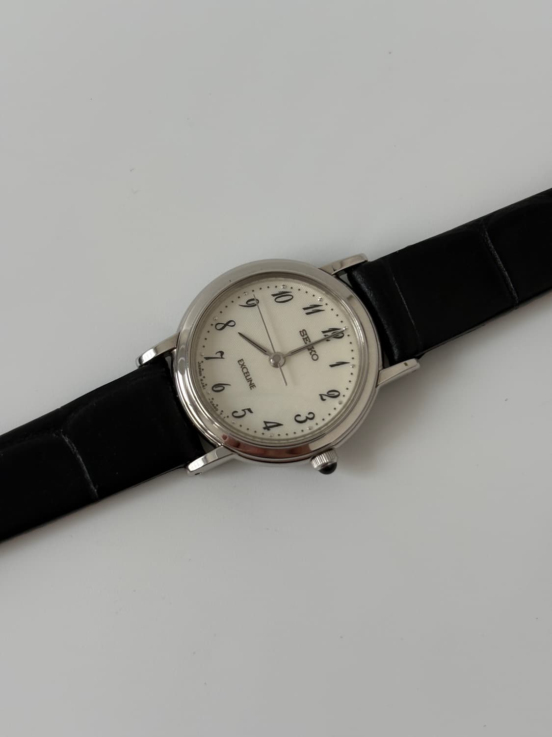 세이코 1990년대 Exceline 아라빅 다이얼 실버 쿼츠 여성 상품이미지4