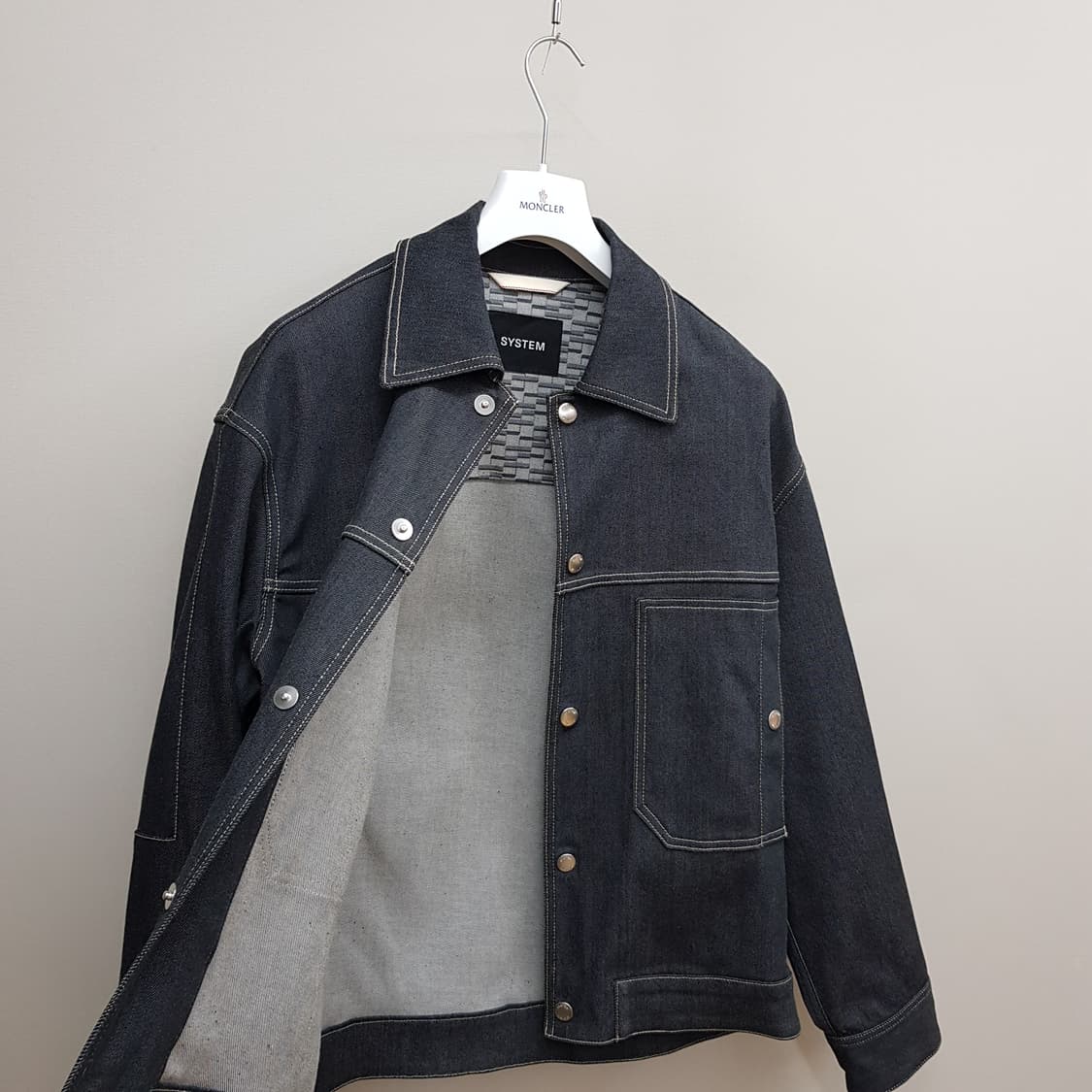한섬 시스템옴므 2021 스티치 라인 데님 자켓 100사이즈 상품이미지6