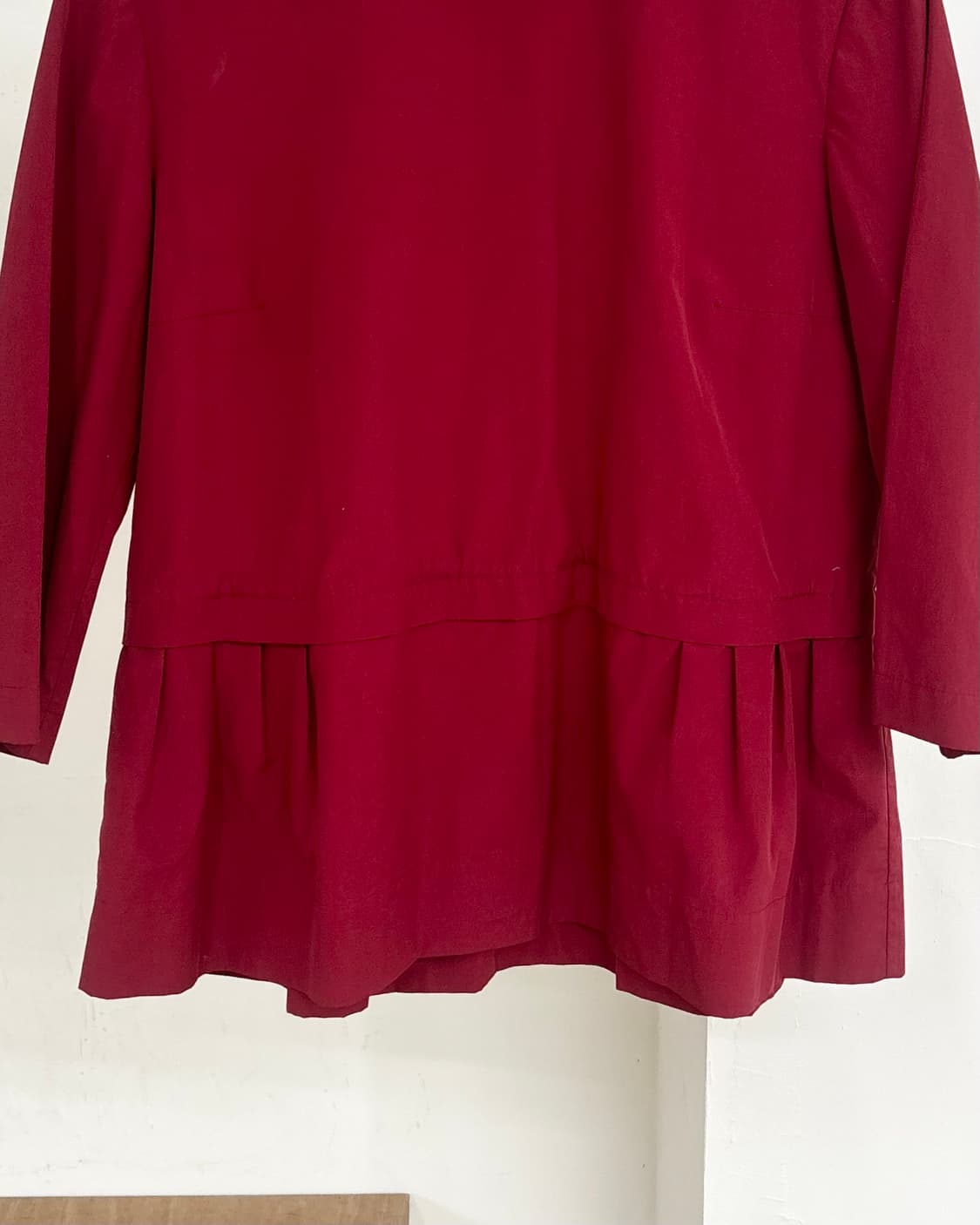 마르니 레드 3/4 소매 모의 목탑 블라우스 상품이미지5