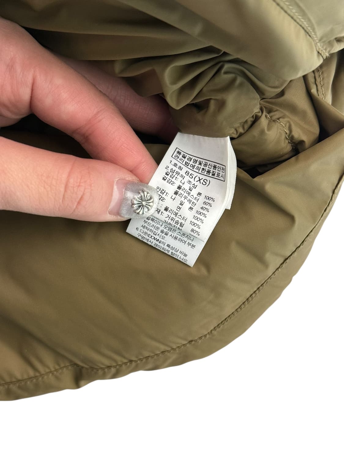 노스페이스 카키 브라운 조끼 패딩 상품이미지8