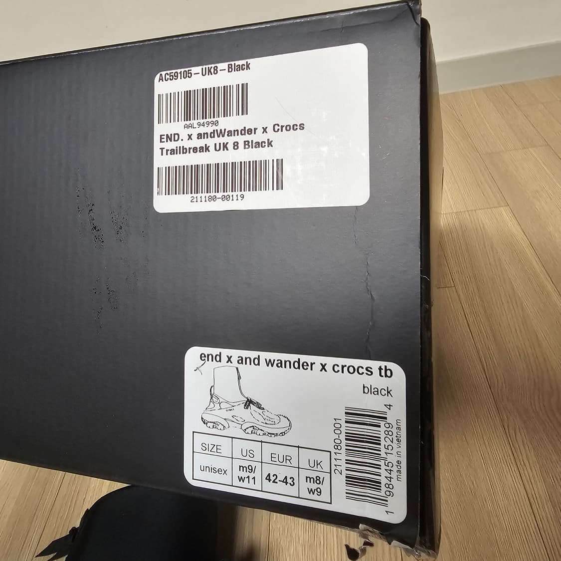 270 새제품) 크록스 x 앤드 원더 x 엔드 트레일 브레이크 블랙 상품이미지8