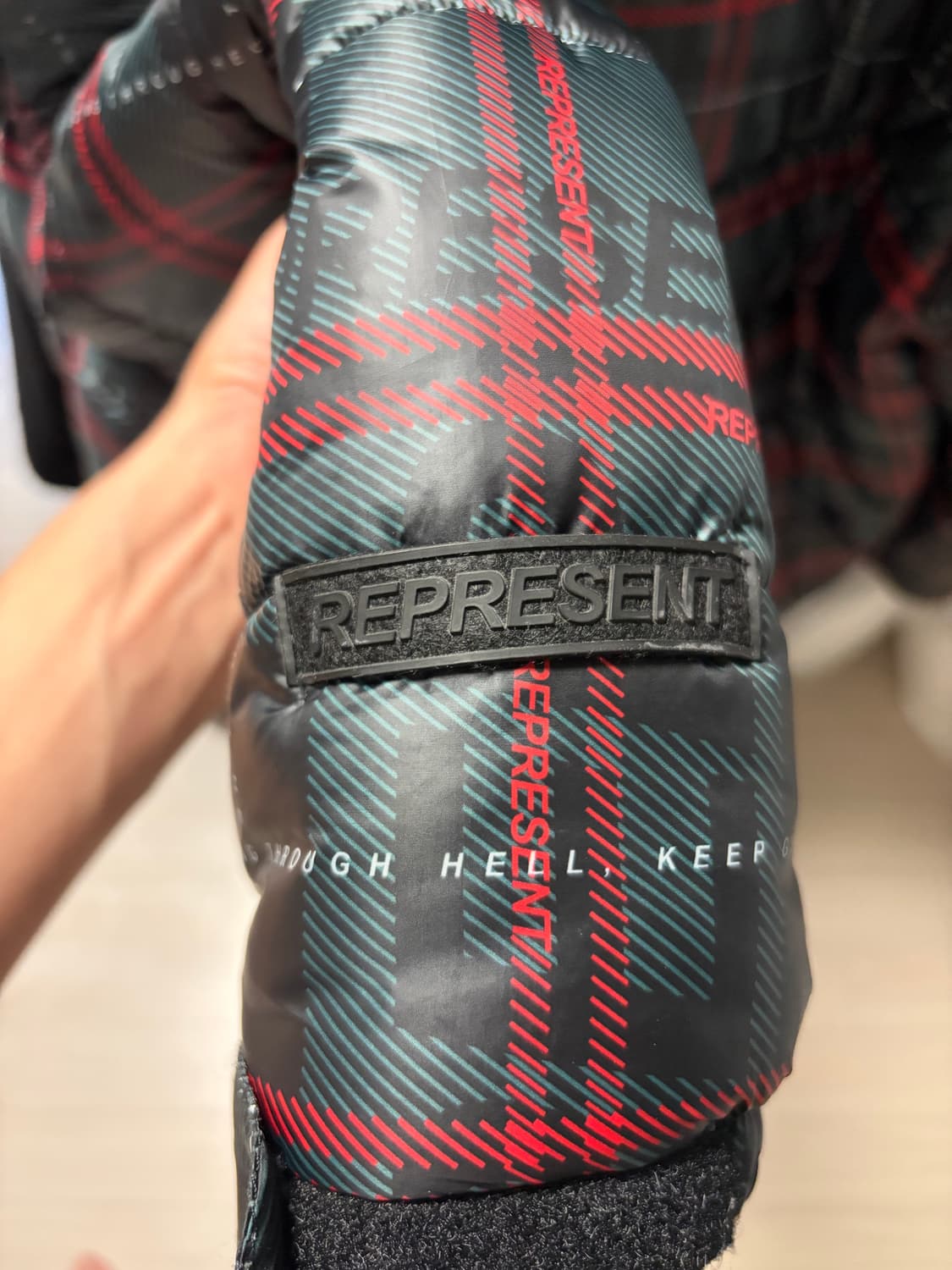 [M] 리프리센트 버블 자켓 타탄 체크 패딩 상품이미지7