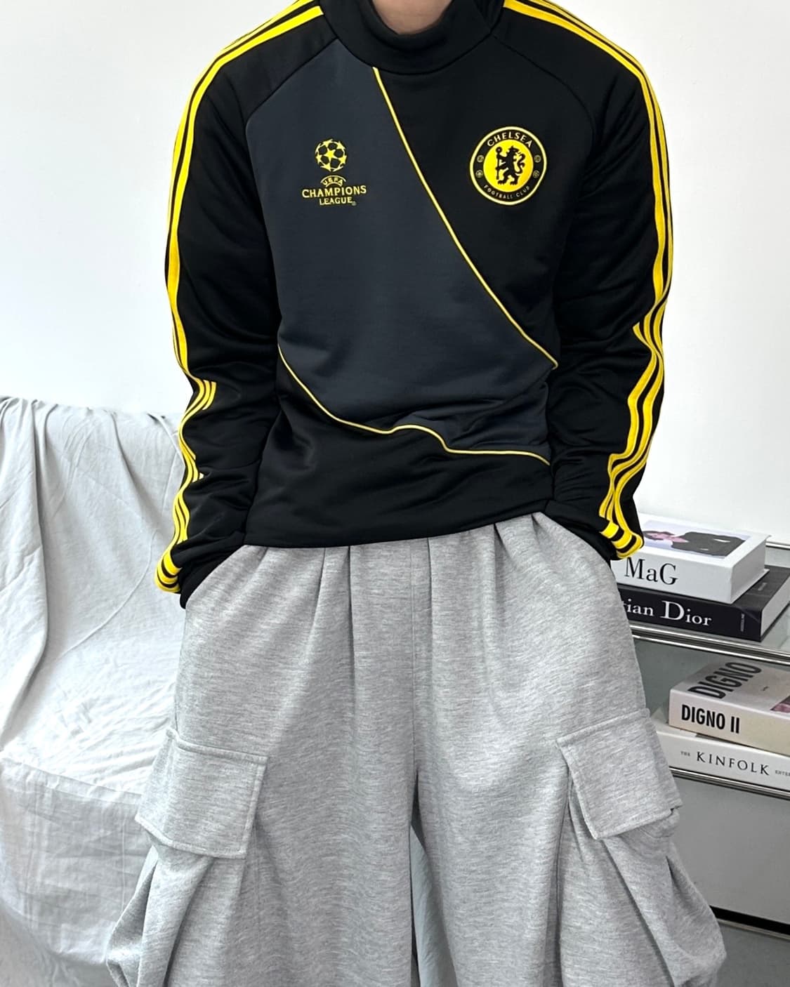 아디다스 12-13 챔피언스리그 첼시 트레이닝 탑 S 상품이미지1