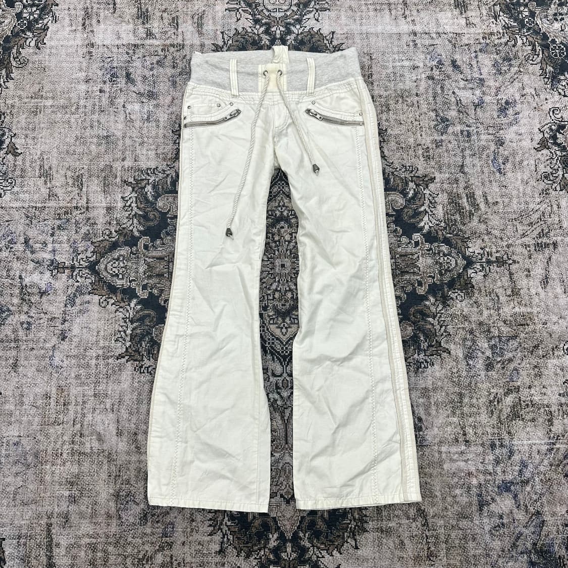 White banding bootscut pants 상품이미지1