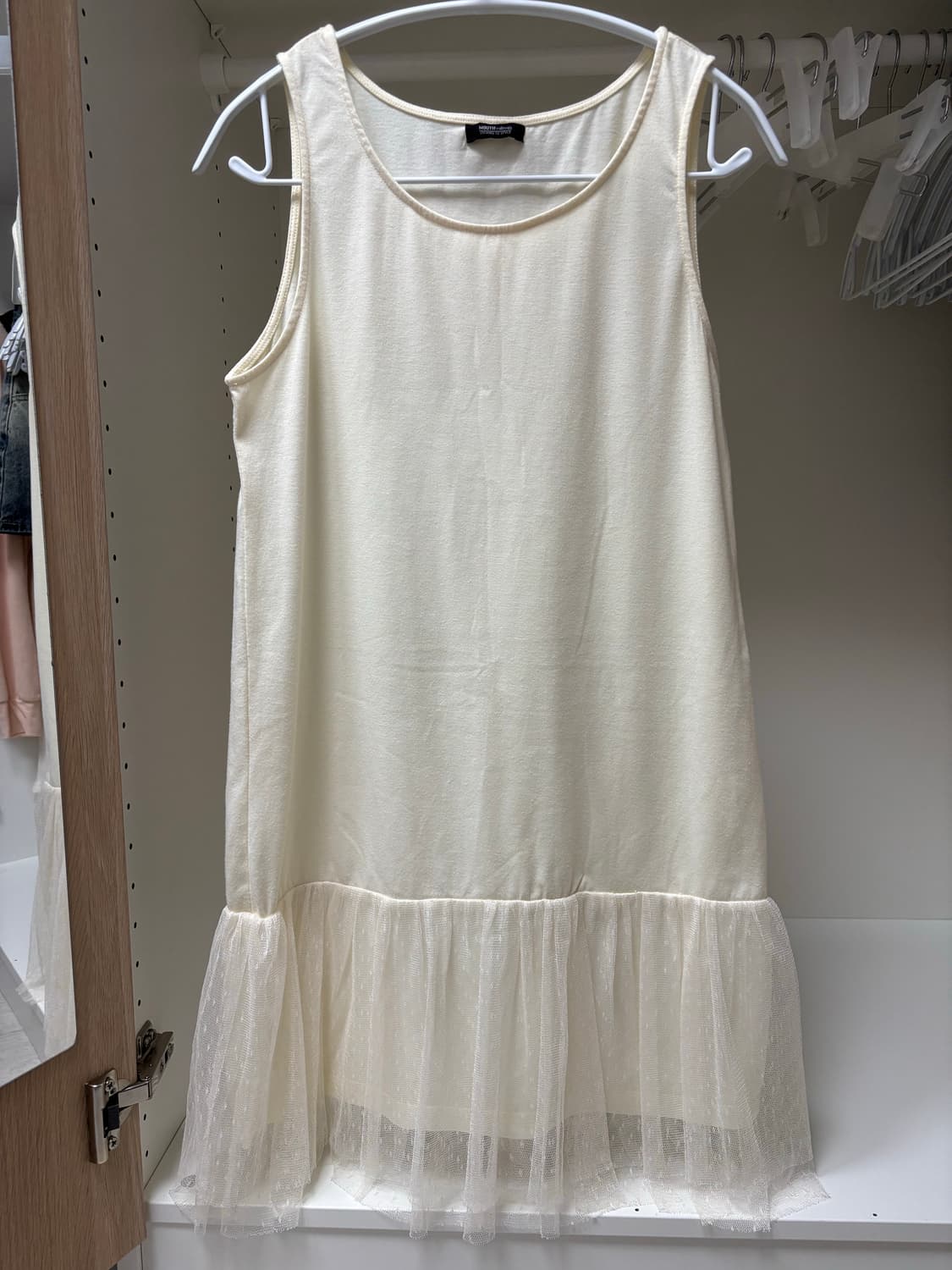 아이보리 레이스 도트 나시 원피스 M 모리걸 일브 상품이미지1