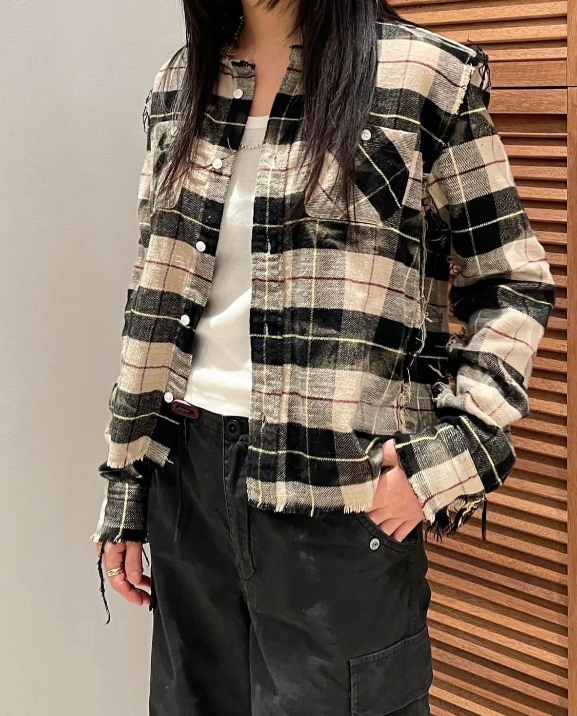 R13 알써틴 체크 셔츠 상품이미지1