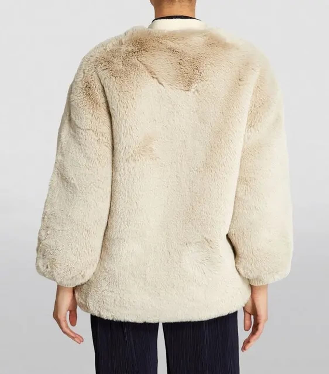 (새상품) 끌로디피에로 연베이지 인조 퍼코트 38사이즈 상품이미지5