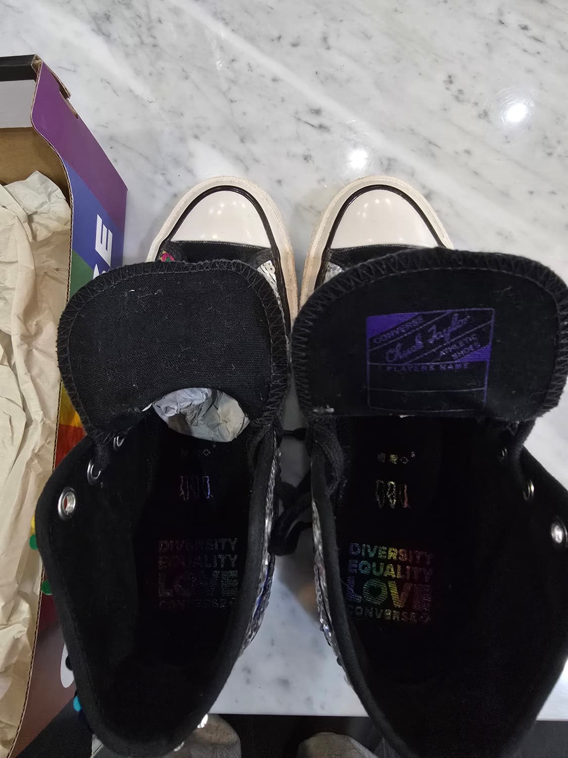 컨버스 척70 하이 스팽글 레인보우 240 상품이미지10