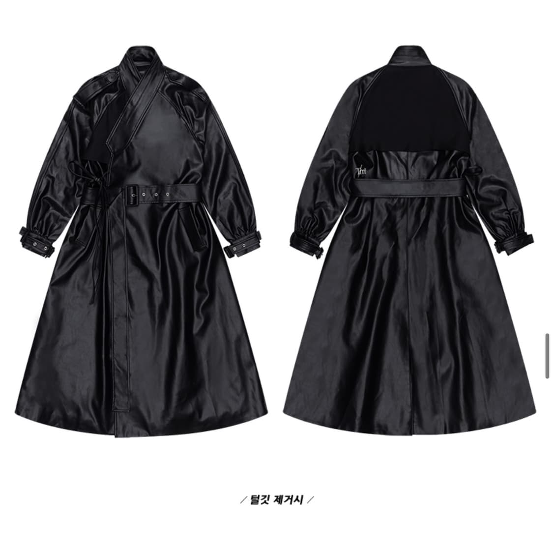 쓰리엠 두루마리 레더 롱코트  상품이미지3