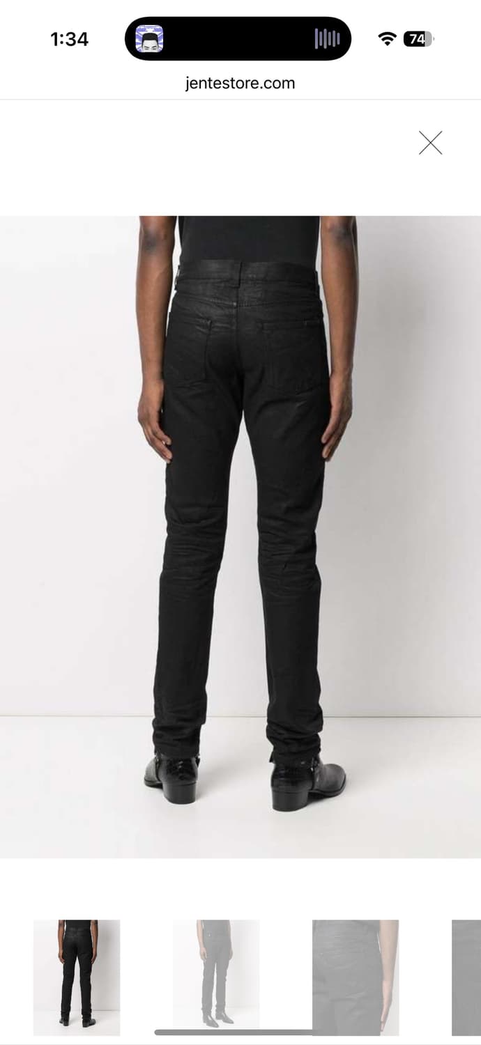 생로랑 21 블랙 스트레이트 진 상품이미지2