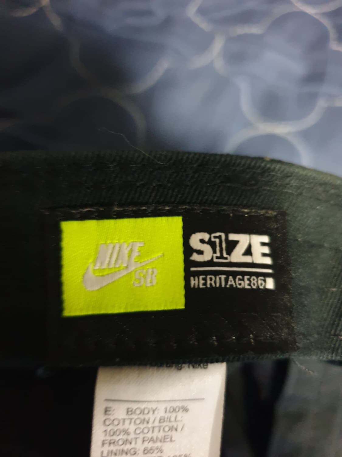 (단종매물) 나이키 SB 헤리티지86 스트라이프 워시드 캡 차콜 상품이미지3