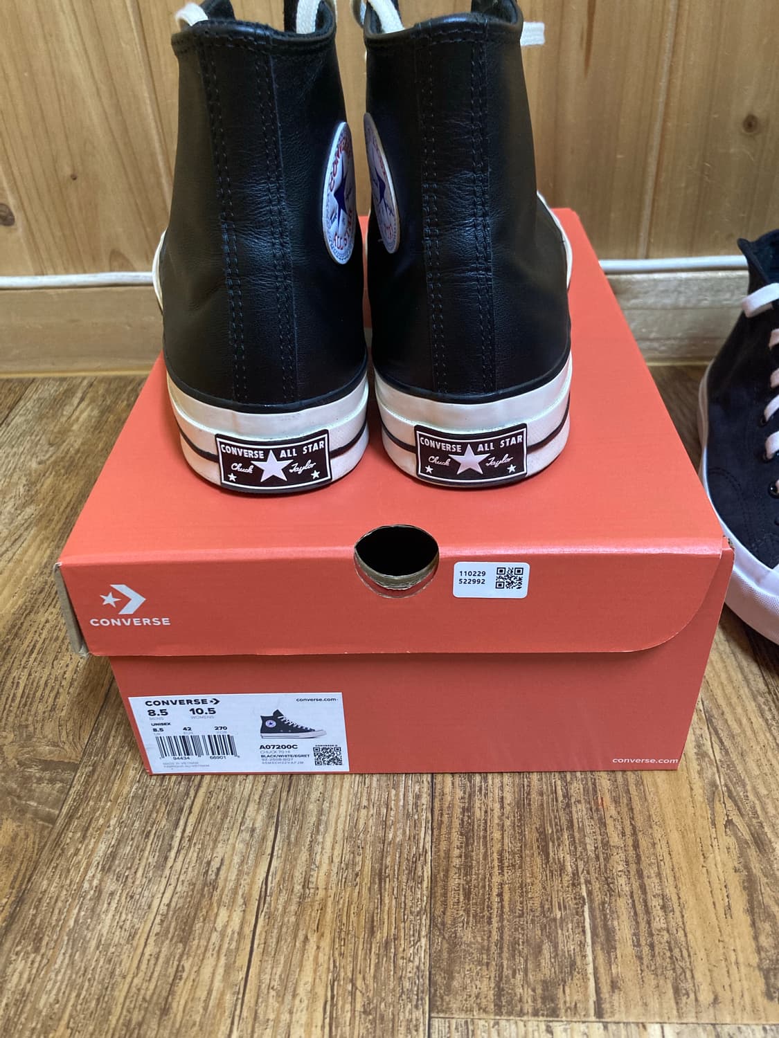 270 컨버스 척 70 레더 블랙 상품이미지3