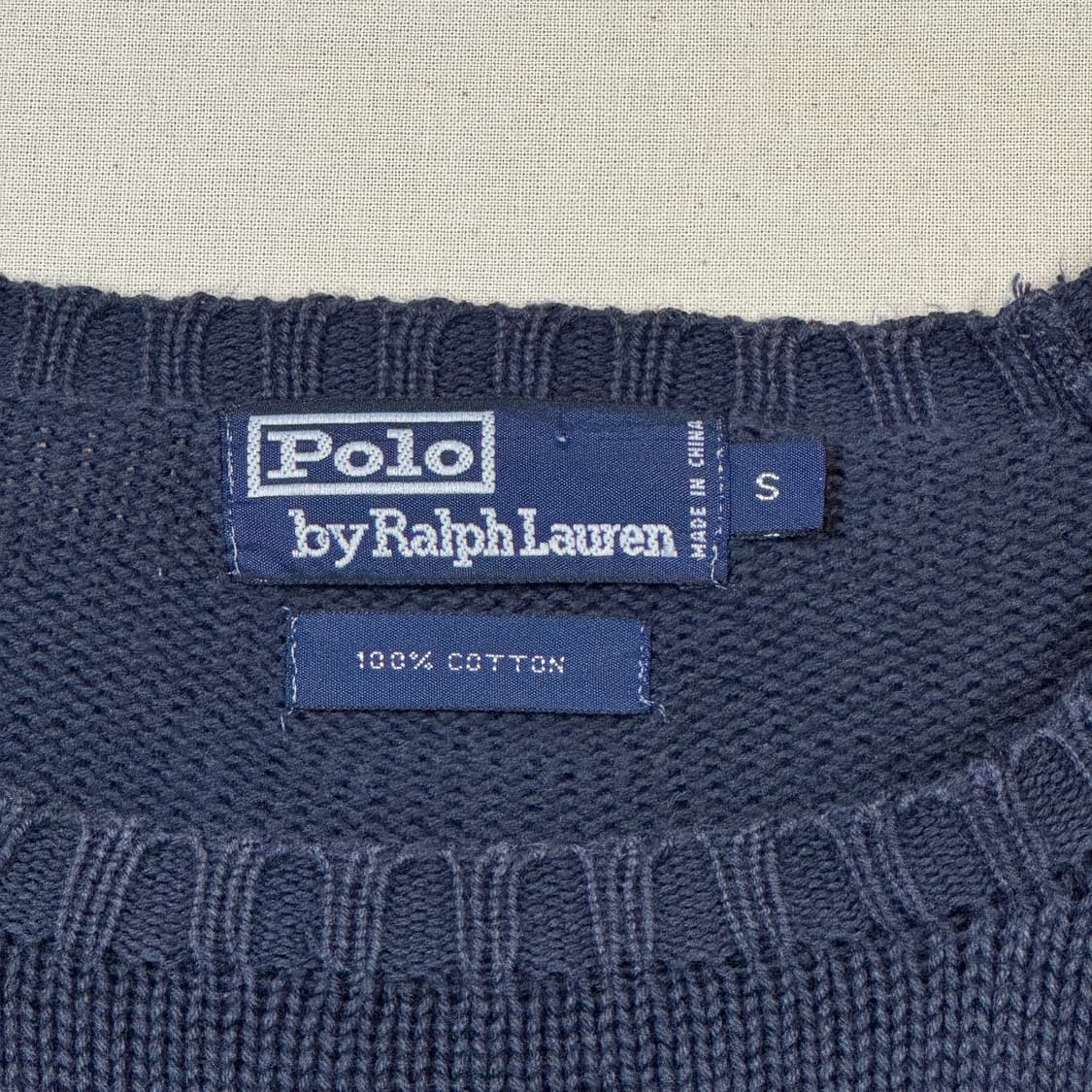 S) 폴로 랄프로렌 폴로 베어 헤비코튼 라운드넥 니트 네이비 상품이미지7