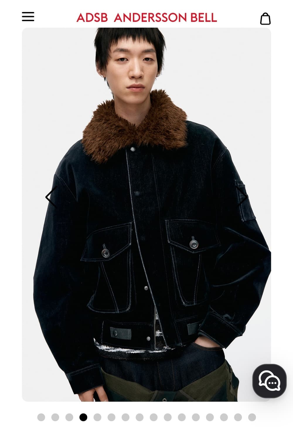 앤더슨벨 미쿠스 벨벳 봄버자켓 S사이즈 새상품 상품이미지1