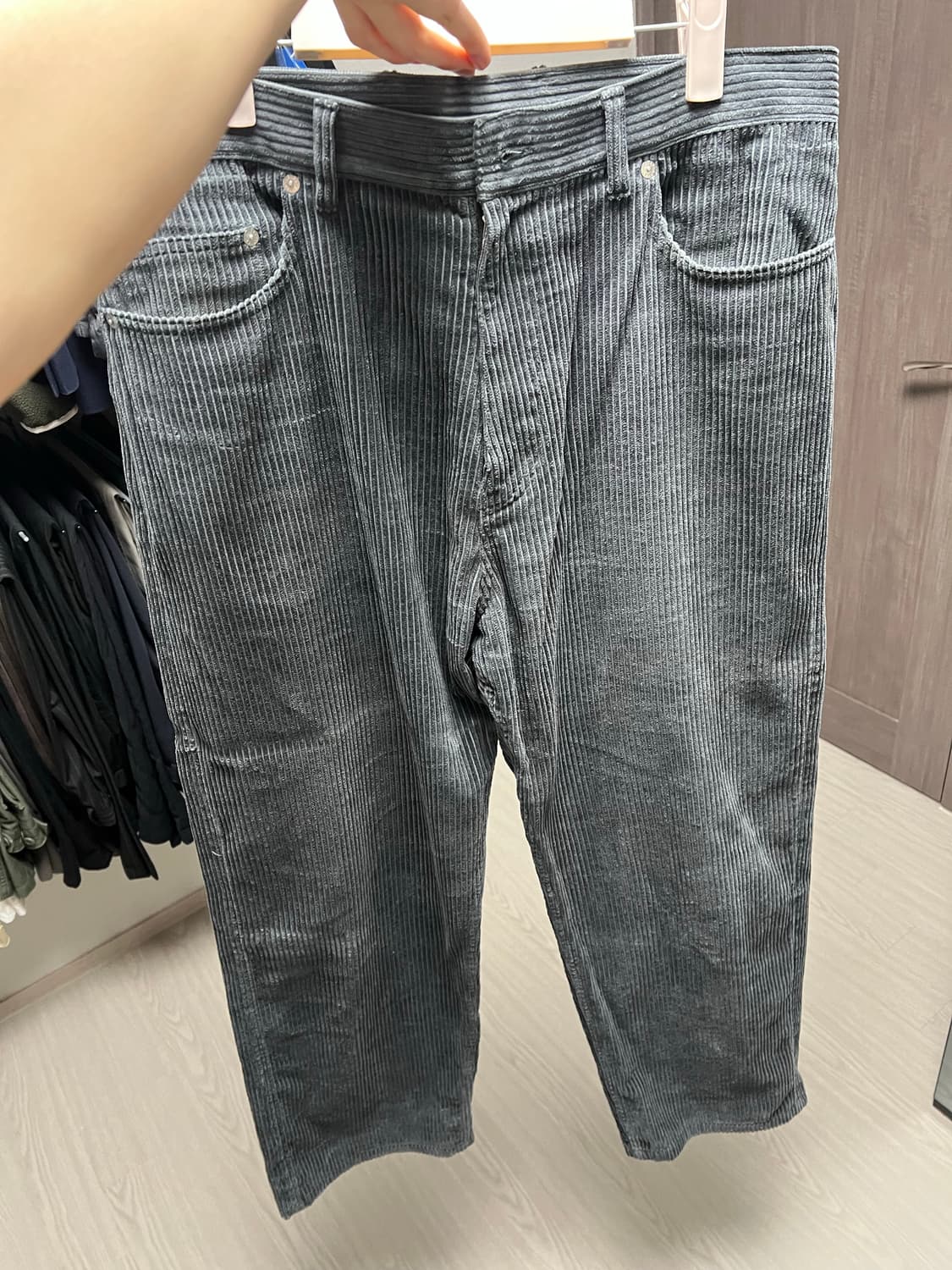 아르켓 루즈핏 코듀로이 트라우저 다크그레이 50 상품이미지6