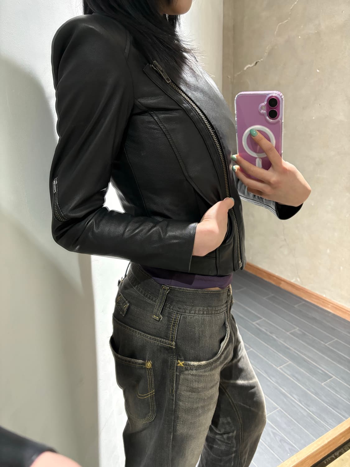 헬무트랭 램스킨 라이더자켓 상품이미지2