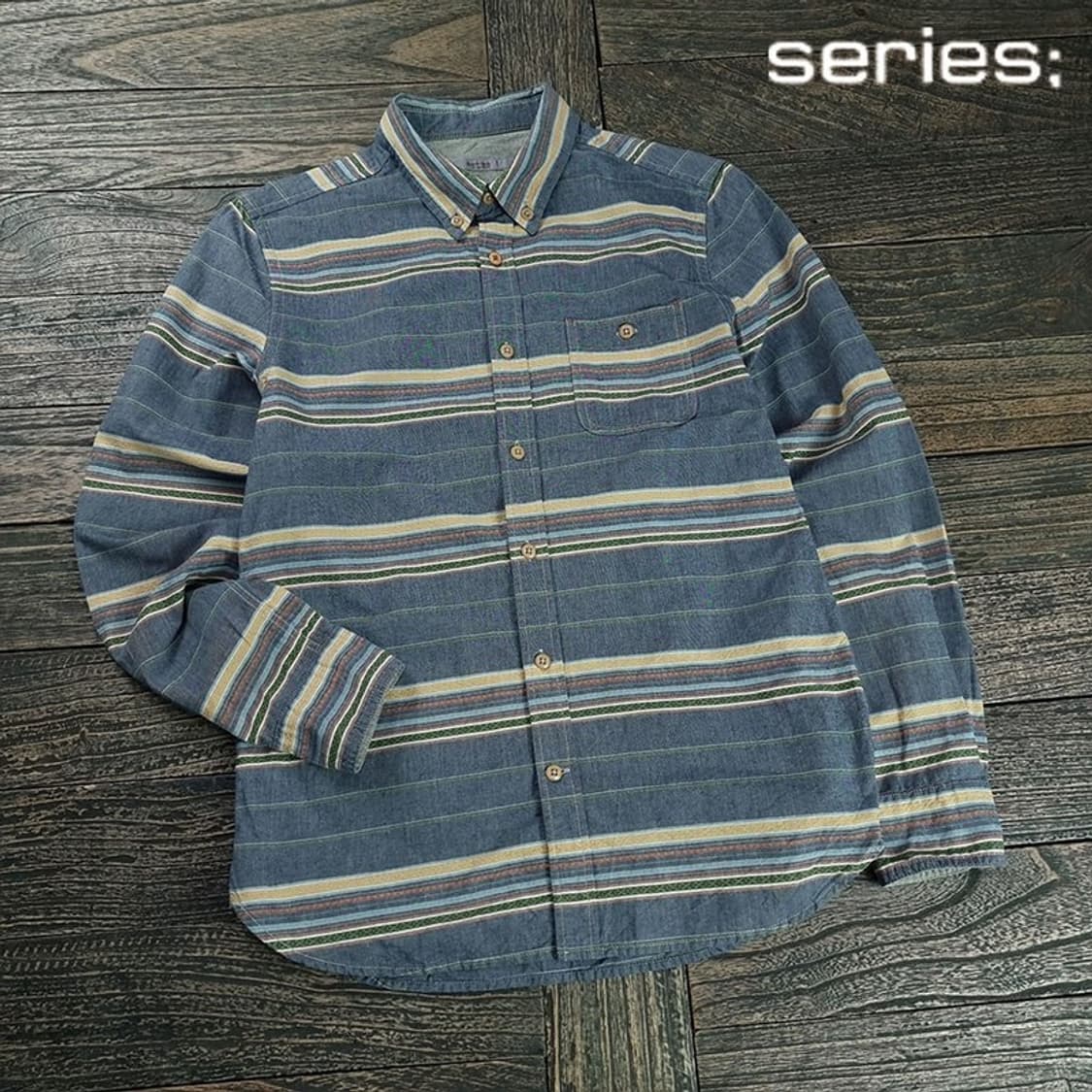 [시리즈] 원포켓 스트라이프 셔츠 M19122 상품이미지1