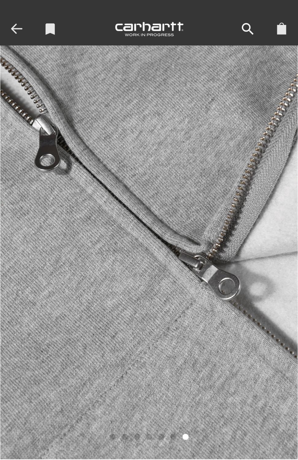 칼하트 WIP 메디슨 후드 집업 자켓 그레이(M) 상품이미지4