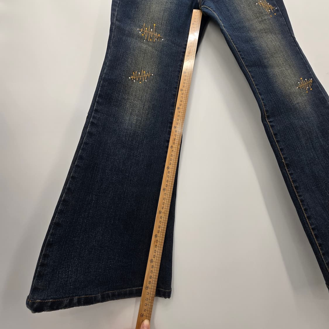 Y2K 꽃무늬 데님 부츠컷 상품이미지5