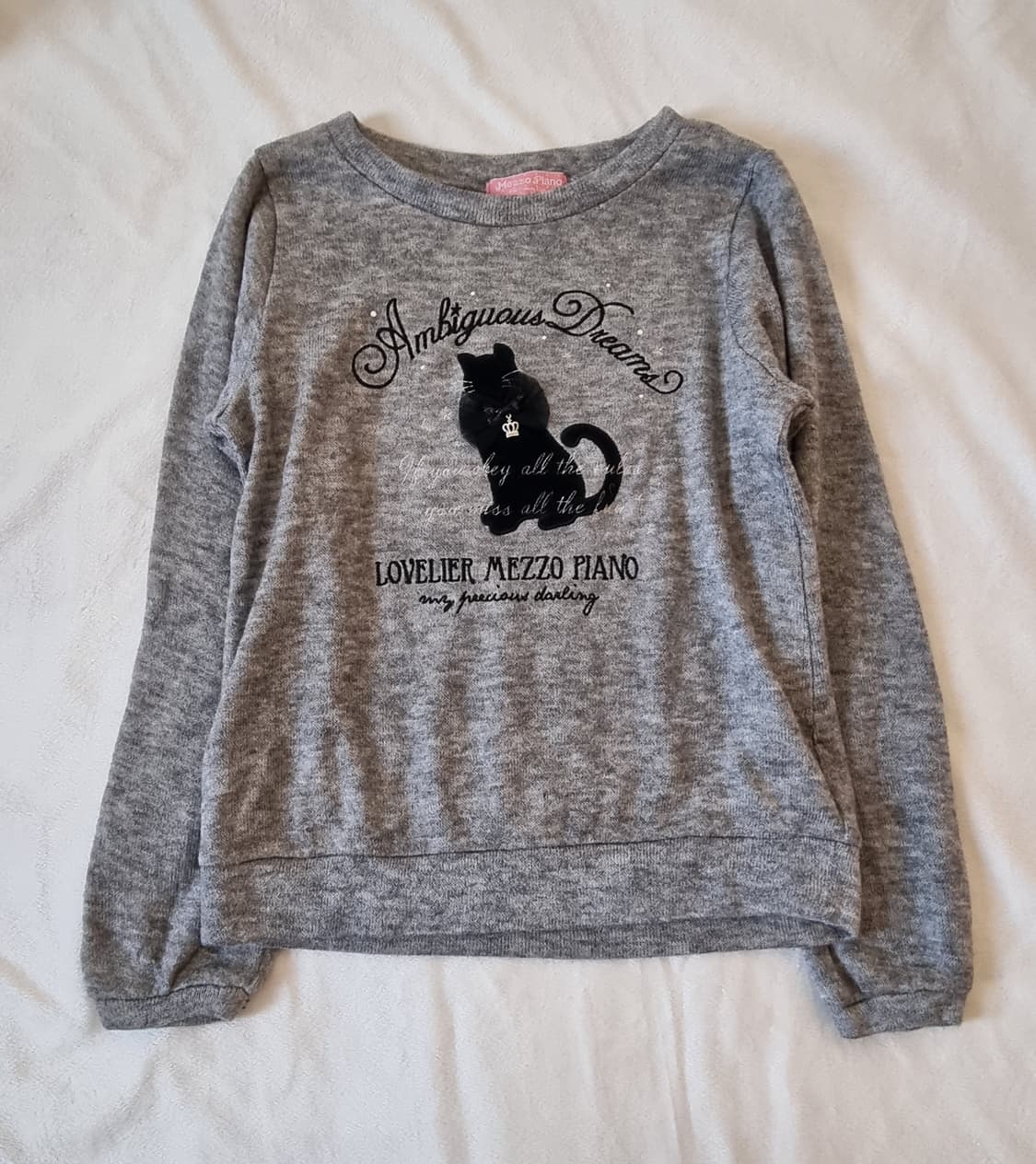 빈티지 메조피아노 모리걸 하구미 갸루 고양이 티셔츠 상품이미지1