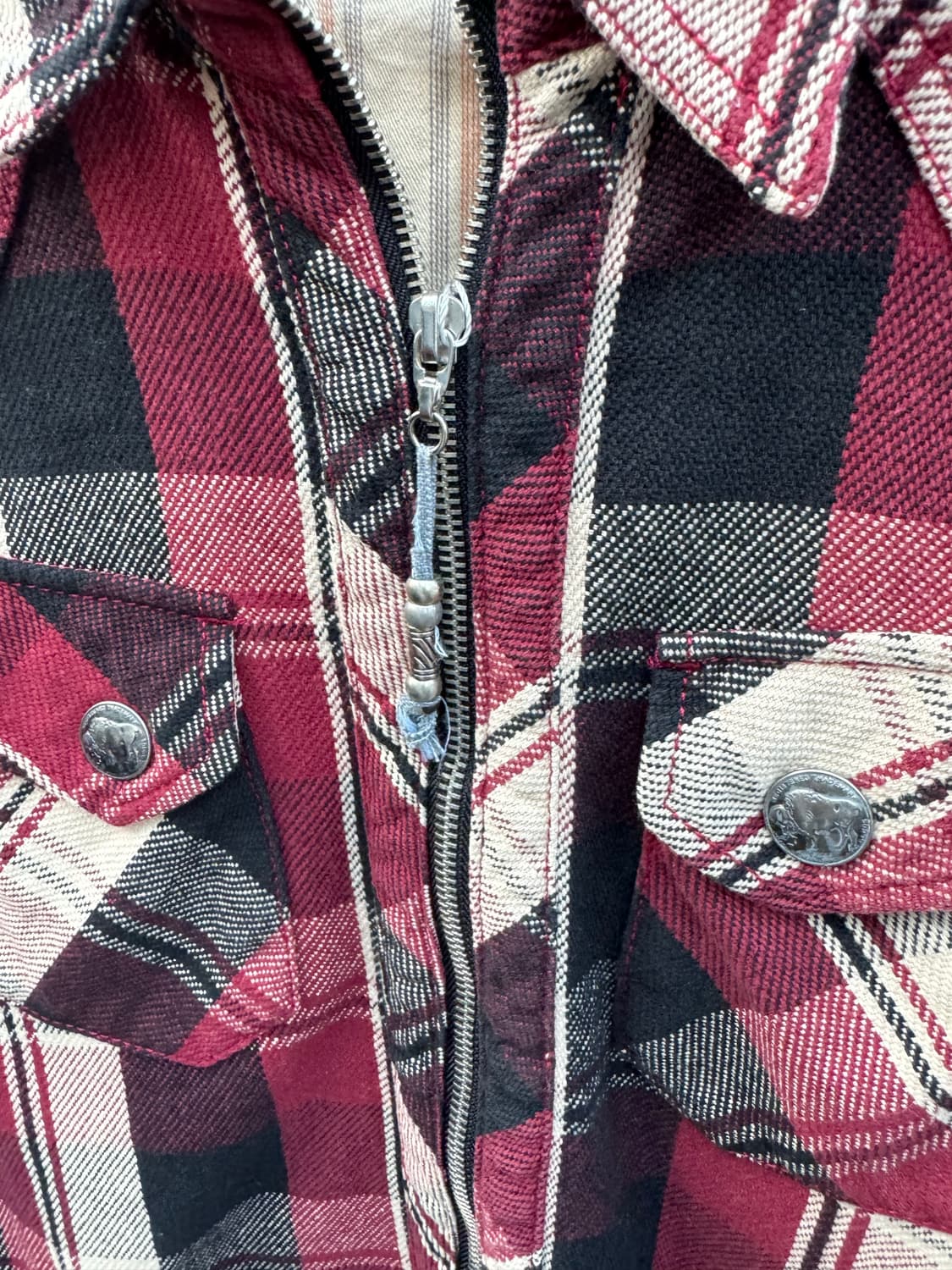 디키즈 콘쵸버튼 빈티지 웨스턴 투포켓 플란넬 체크 셔츠 L 상품이미지4