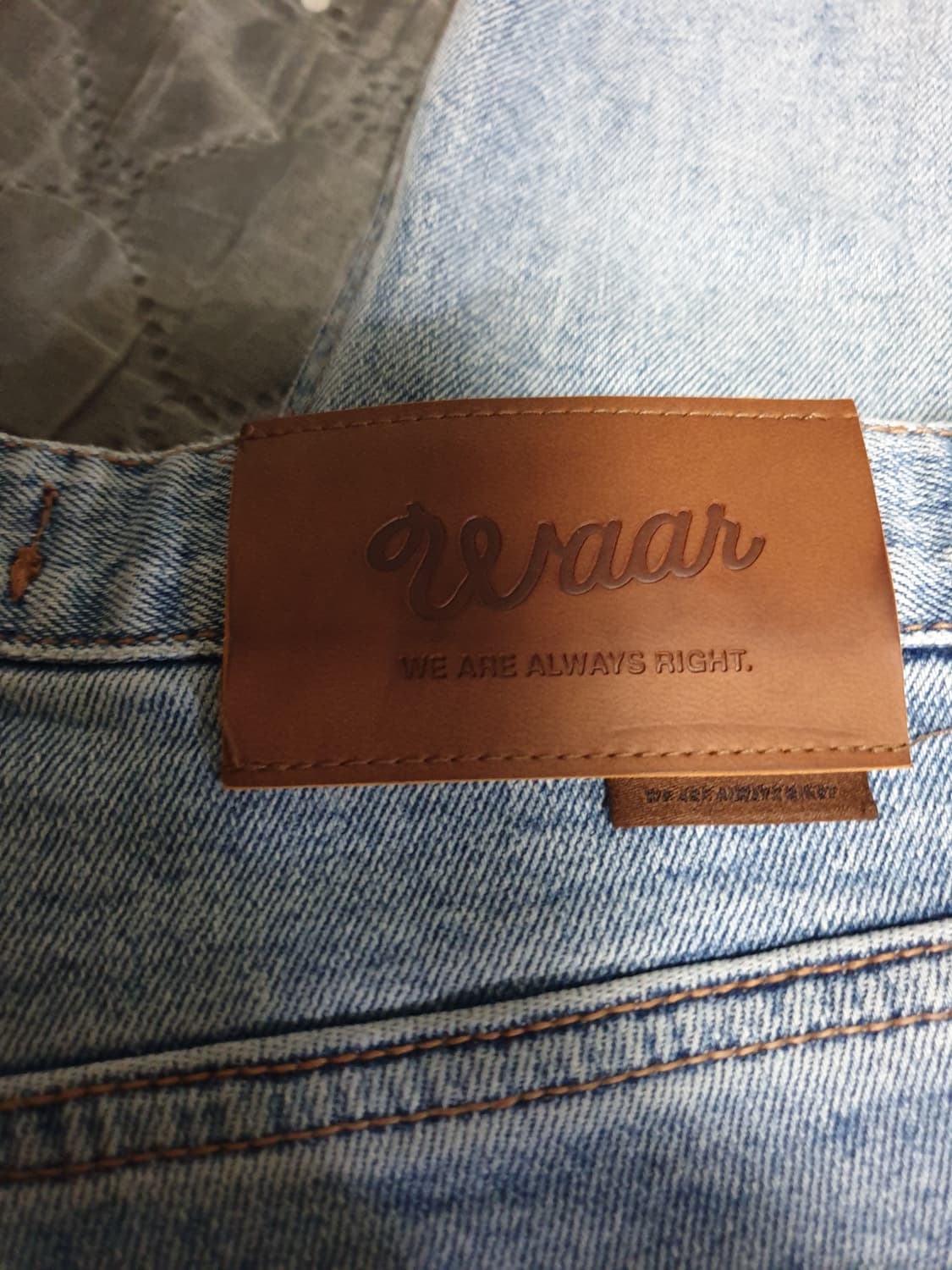 와르 롱 세미부츠컷 데님팬츠 라이트블루 (M) 상품이미지5