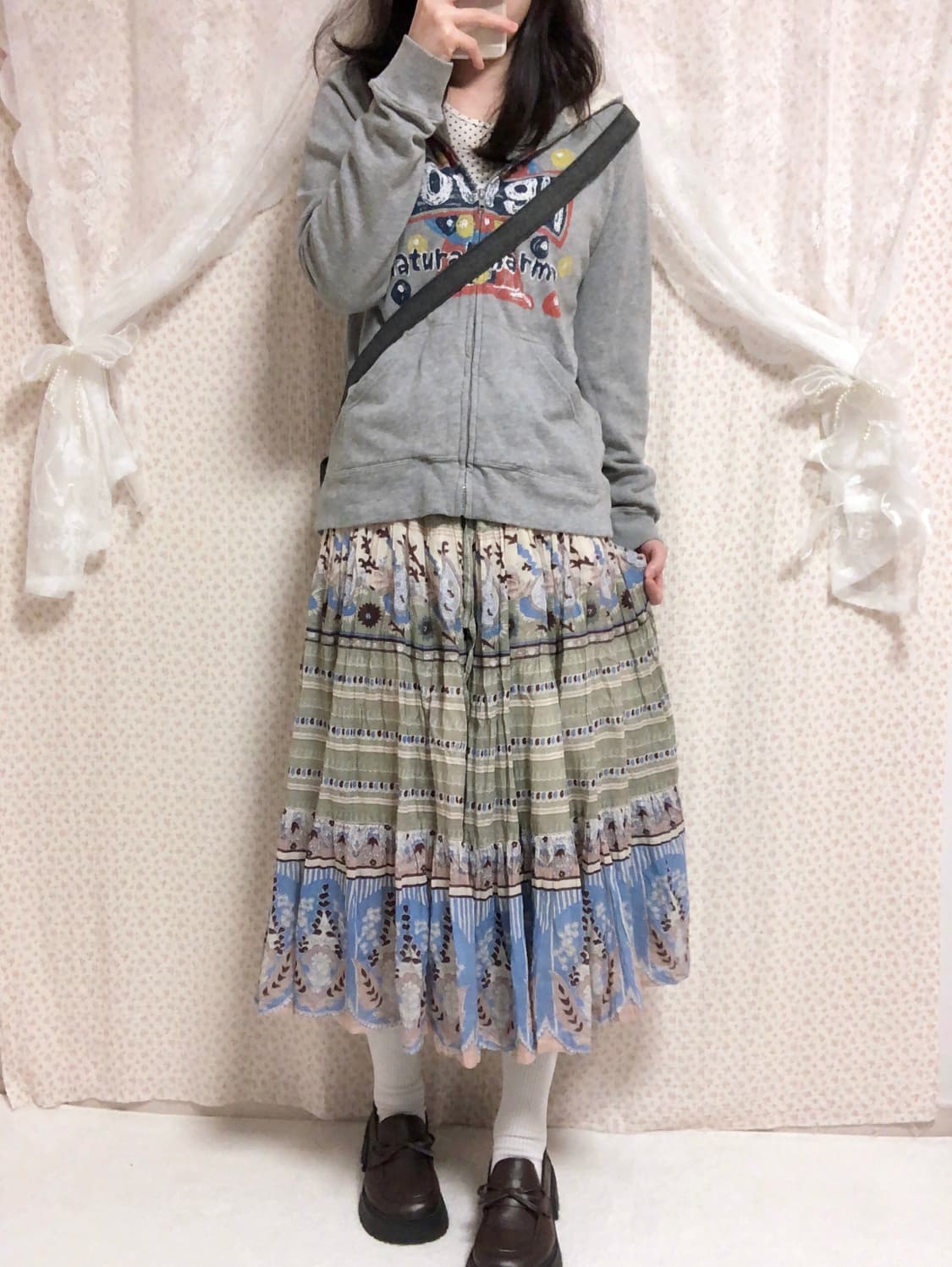 빈티지 shuca 모리걸 히피패턴 스커트 상품이미지2