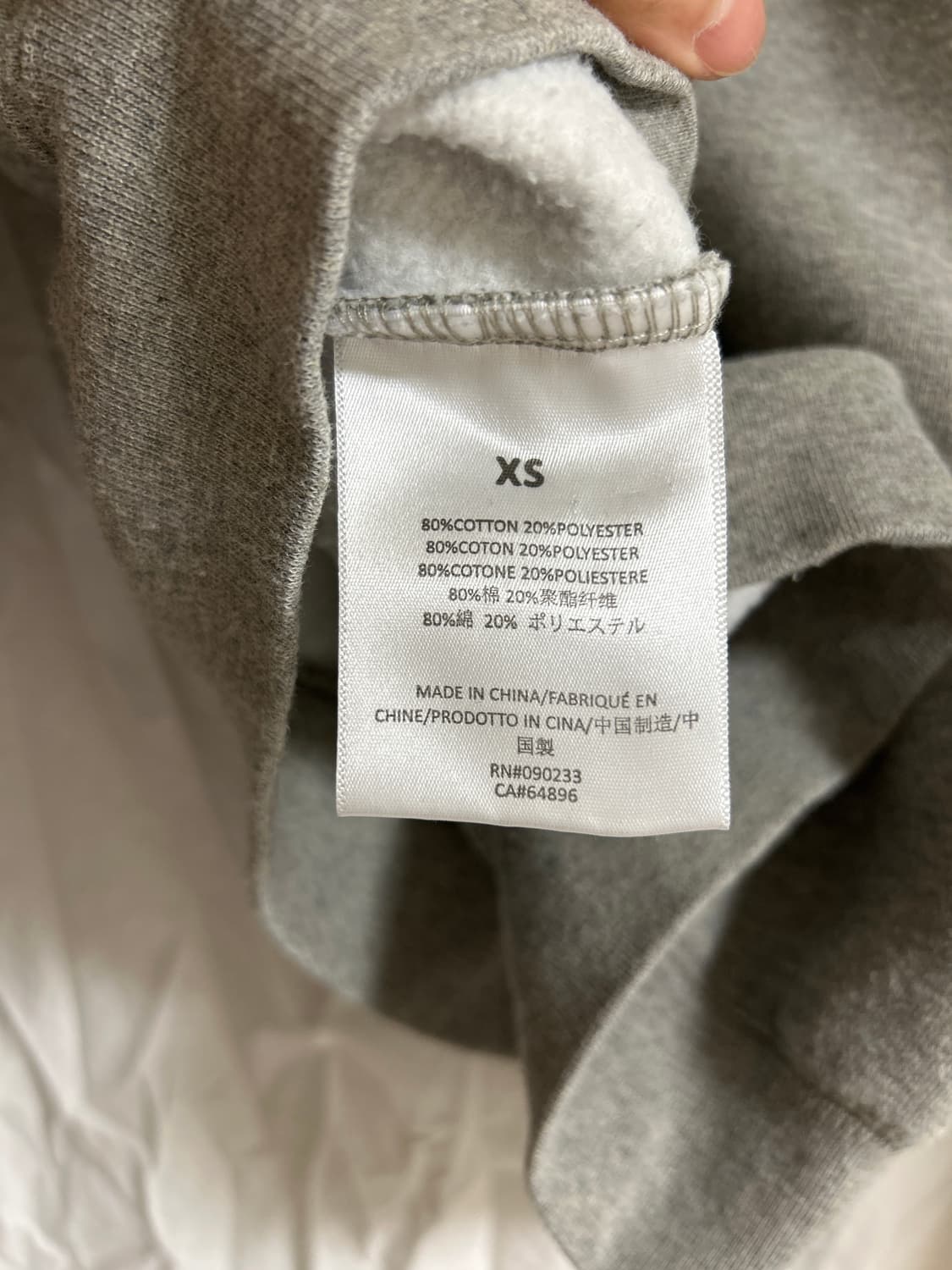 Fear of god 회색 후드 (xs) 상품이미지3