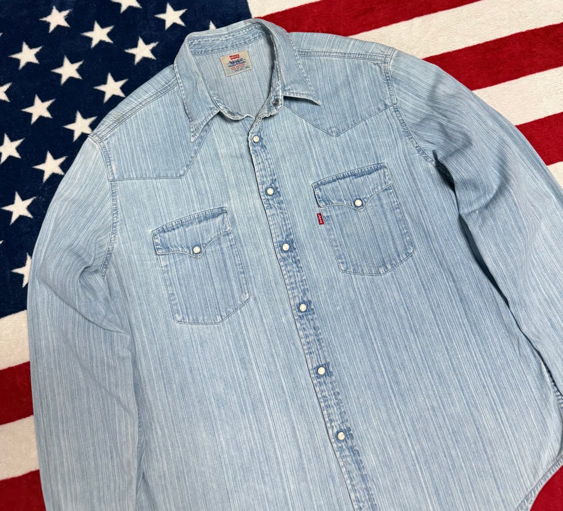 리바이스 웨스턴데님셔츠 levis western shirt 유럽판 빈티지 상품이미지4