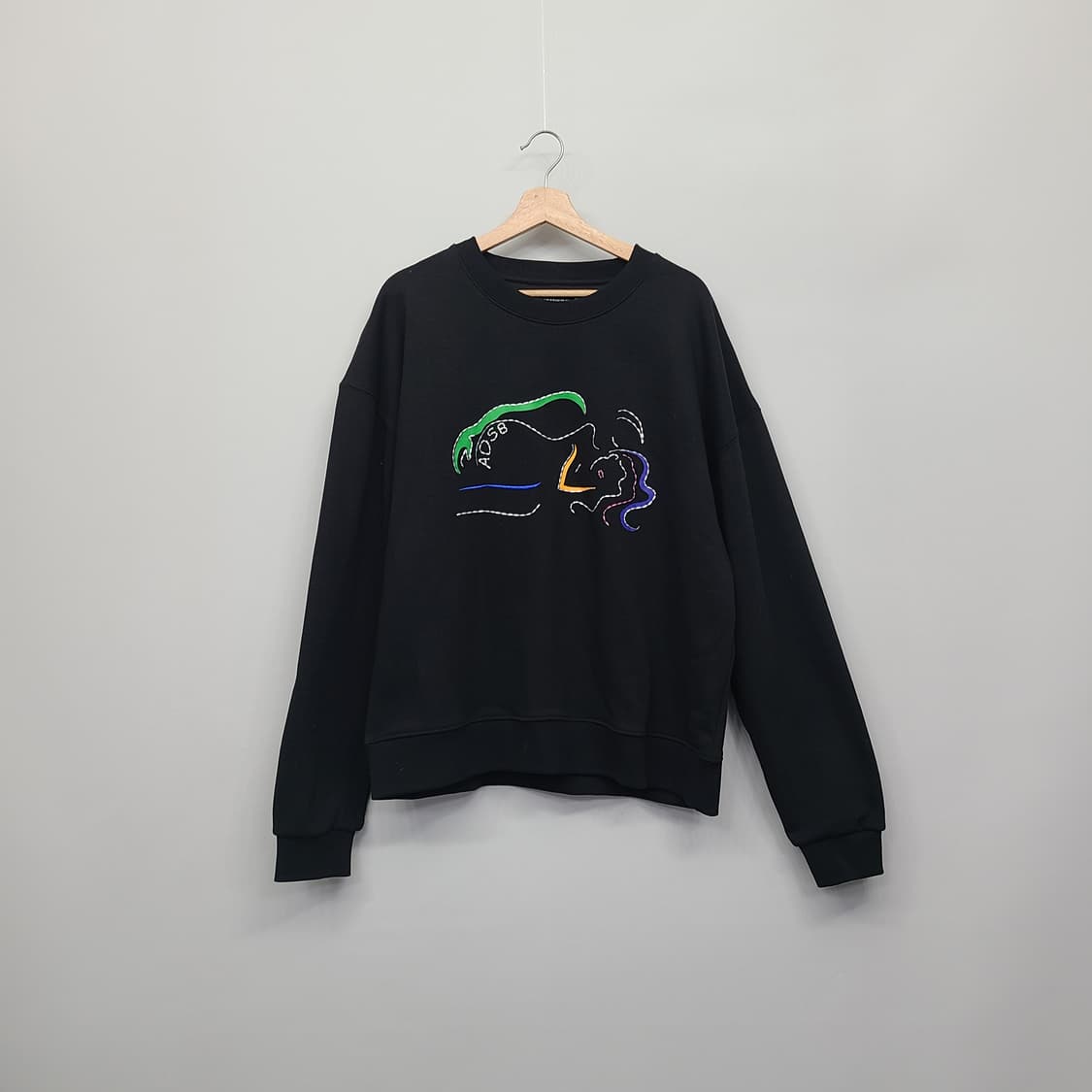 앤더슨벨 정품 핫 스프링스 자수 맨투맨 블랙 XXL 상품이미지2