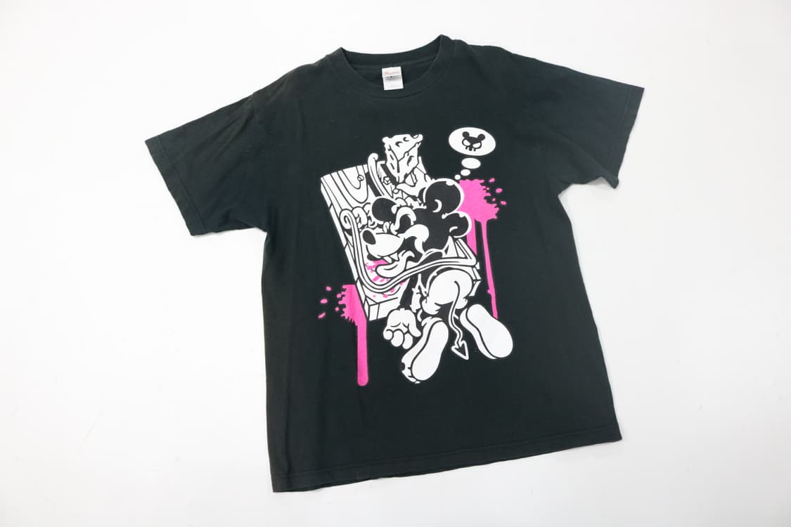 빈티지 그래픽 미키마우스 래빗 디테일 반팔 티셔츠 (M) 상품이미지3