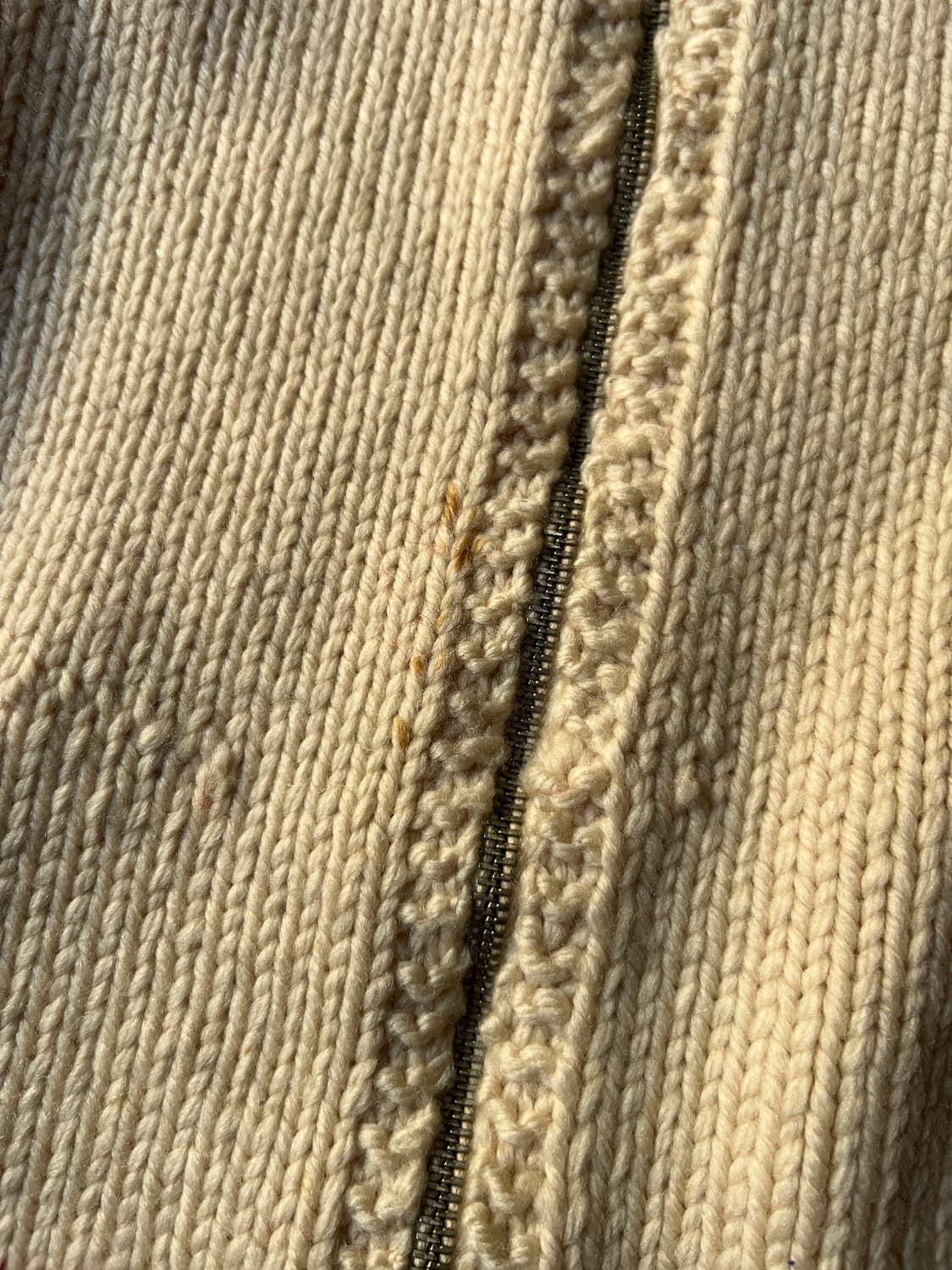 [M]6~70's 빈티지 핸드메이드 집업 코위찬 스웨터 상품이미지4