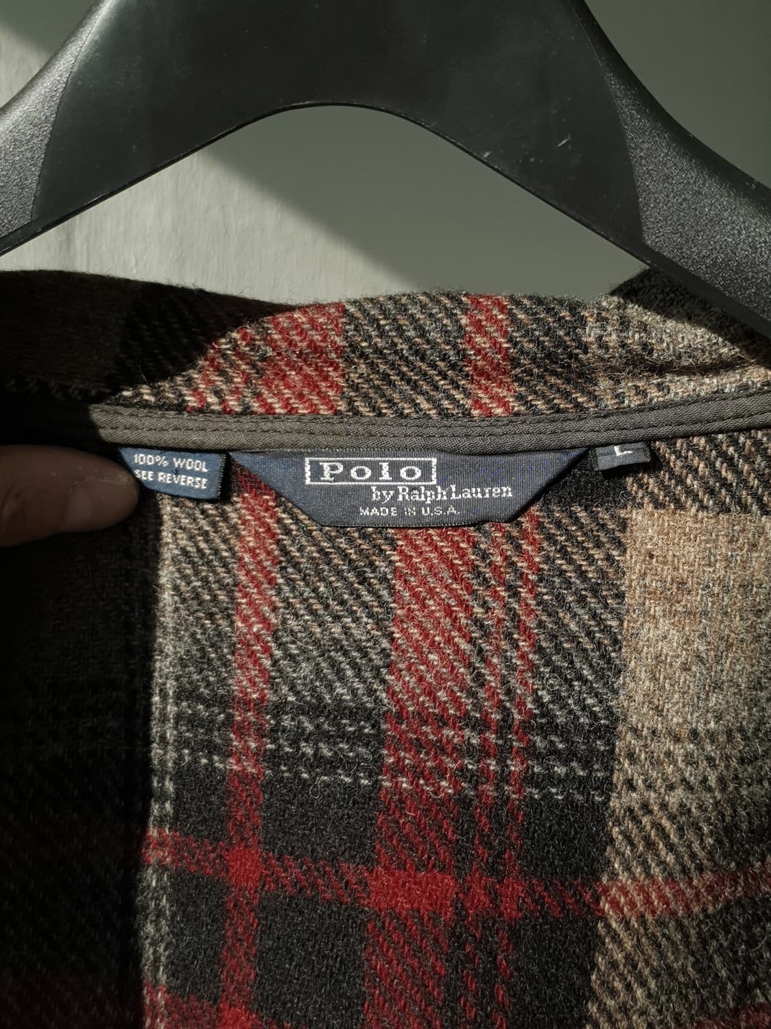 90s Polo Ralph Luren plaid wool jacket 상품이미지10