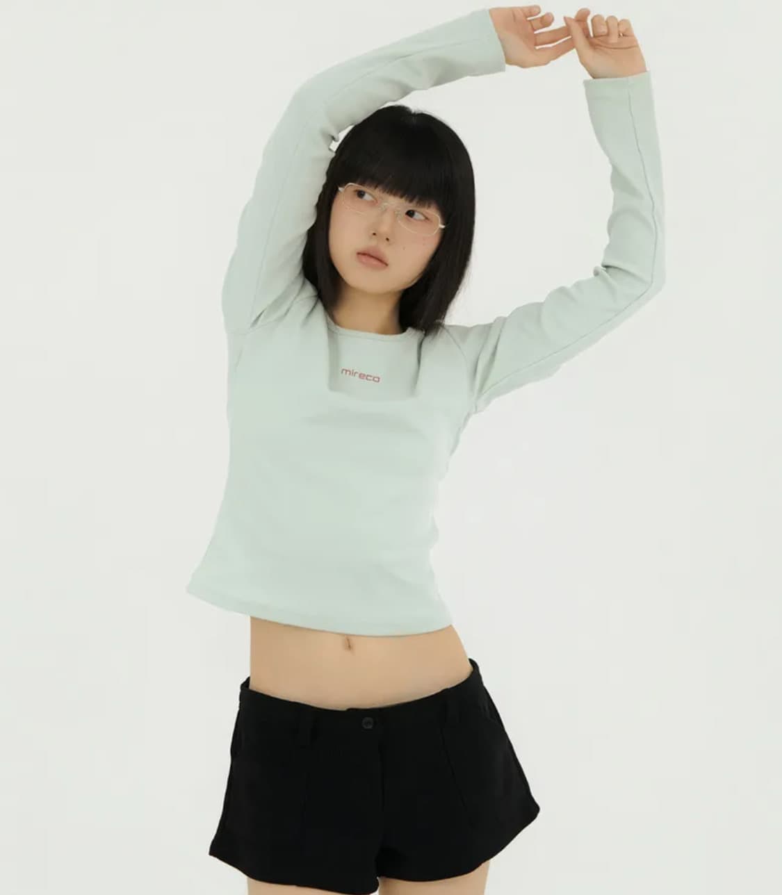 미니 로고 티셔츠 민트 상품이미지2