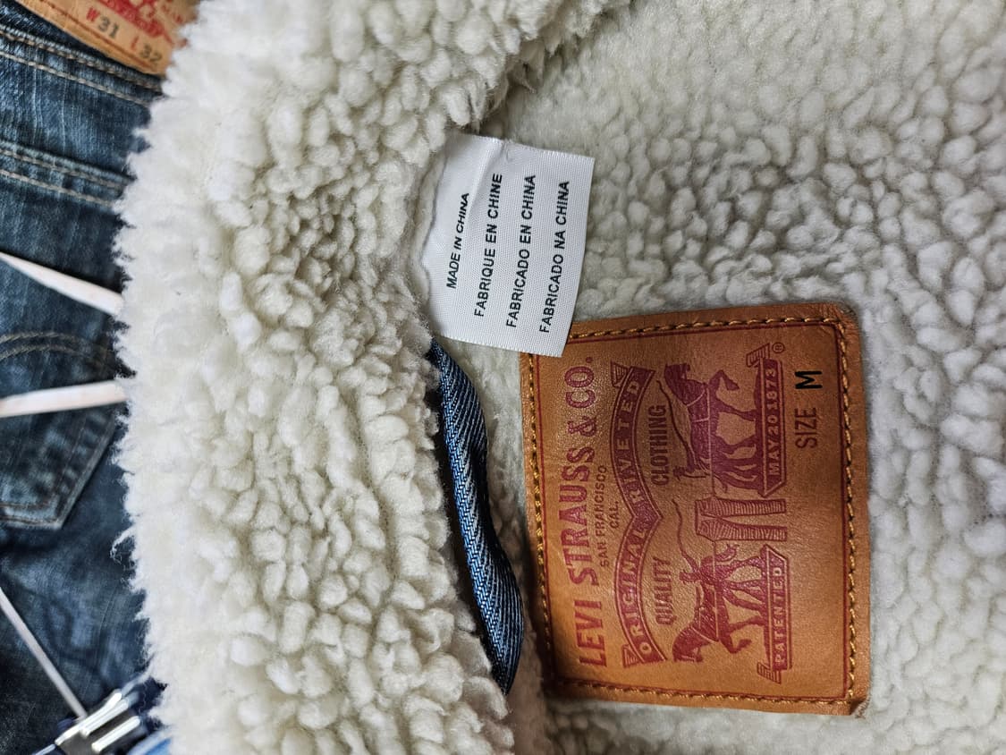 리바이스 데님 쉐르파 청자켓 뽀글이 m 상품이미지3