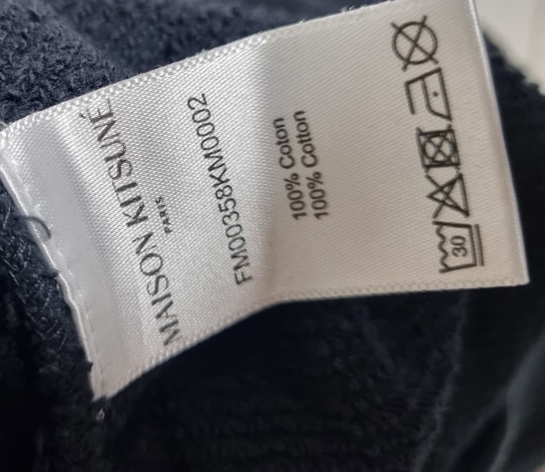 L (100) 메종키츠네 블랙 더블폭스헤드 맨투맨 상품이미지4