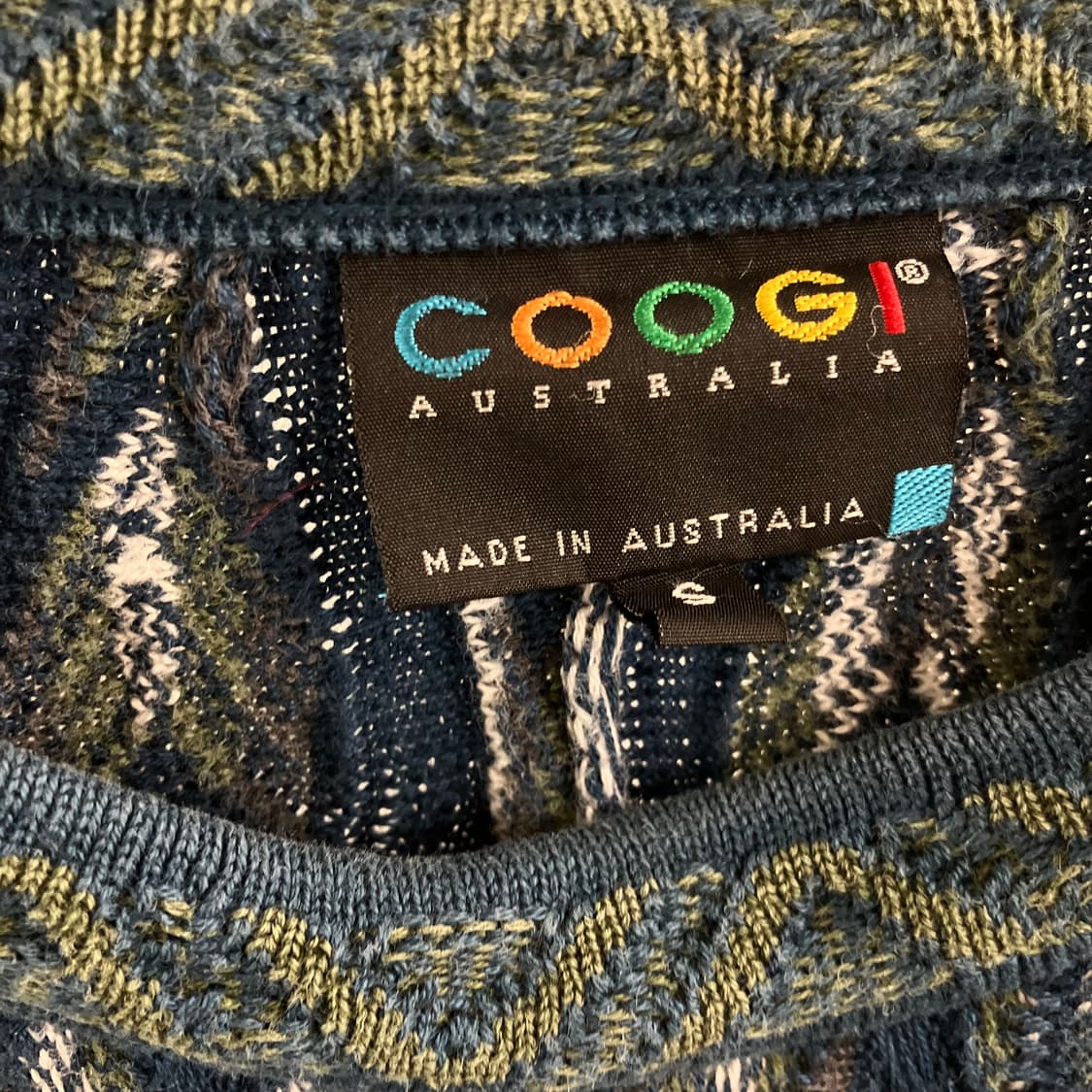 COOGI 쿠지 3D 케이블 니트 스웨터 S 상품이미지4