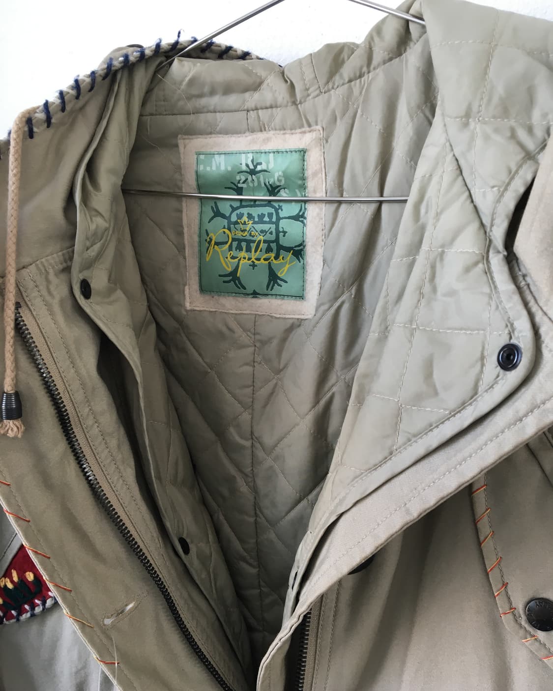 Stitch point high neck filed jacket 상품이미지5