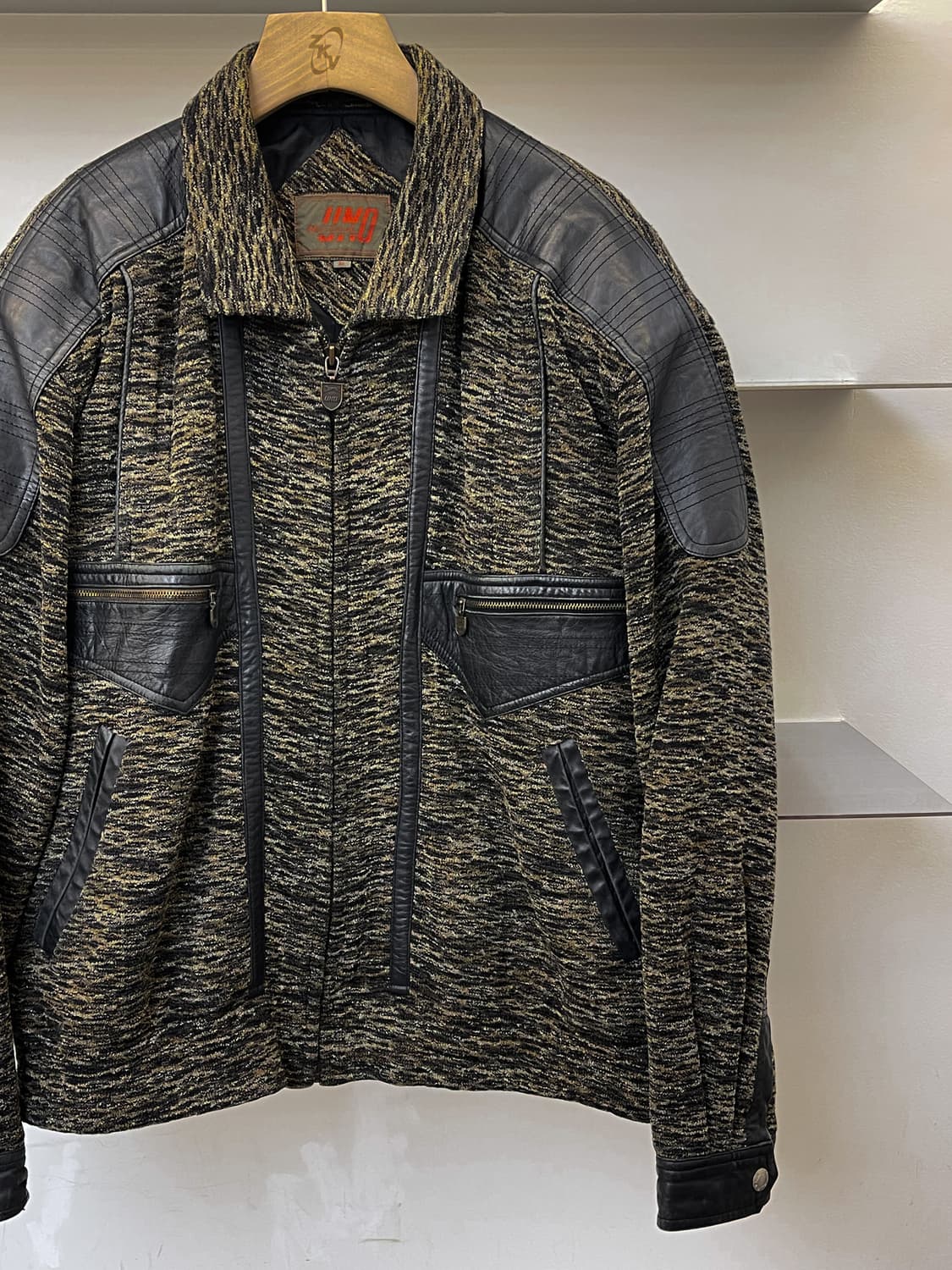 Umo 90s 울 레더 봄버 자켓 상품이미지3