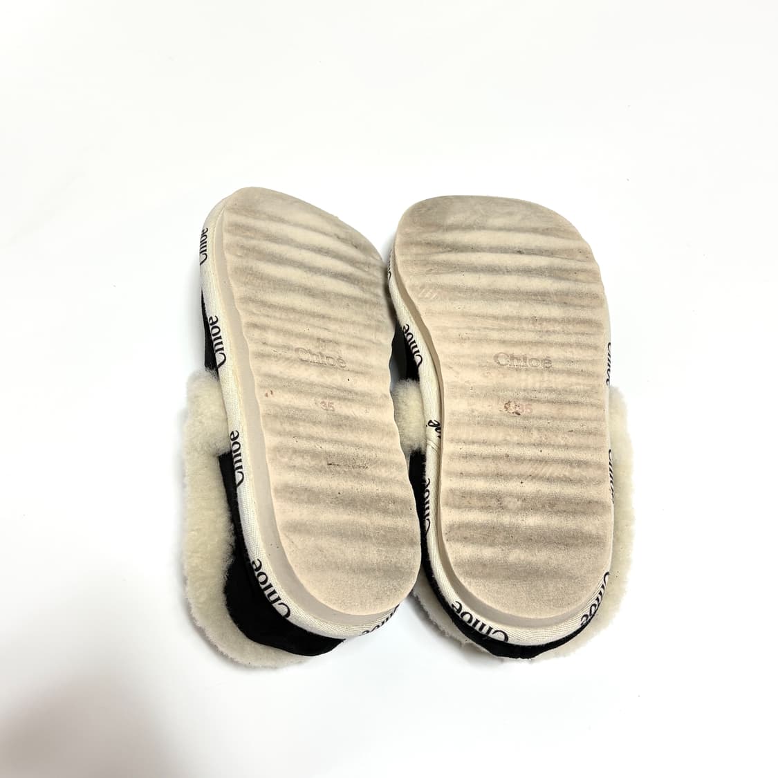 Chloe 끌로에 우디 양모 시어링 스웨이드 퍼 슬립온225-230 상품이미지7