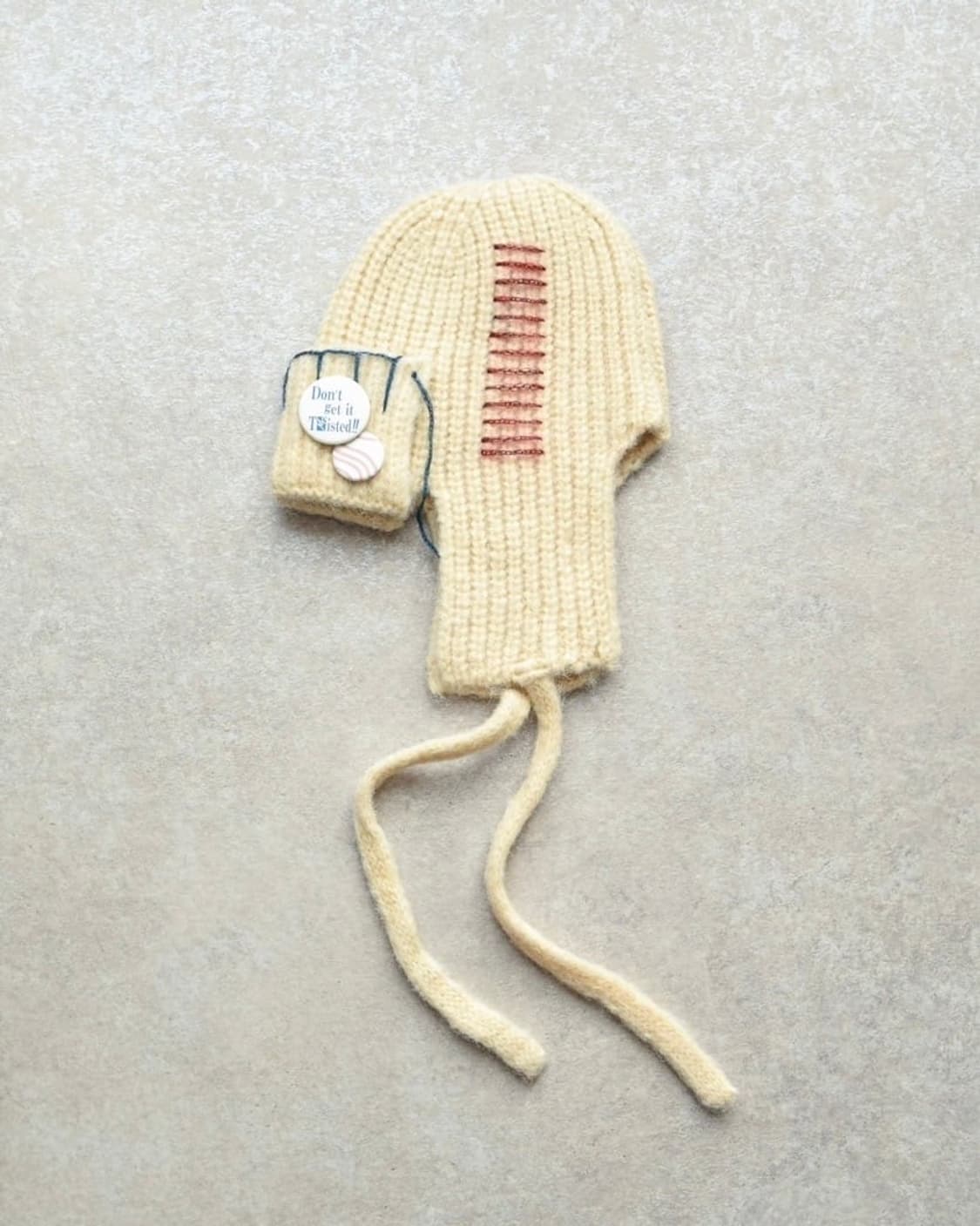 TΣist STITCH EAR FLAPS KNIT CAP beige 상품이미지1