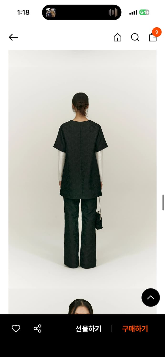 솔티페블 원피스 블랙 DAMASK JACQUARD DRESS 상품이미지3