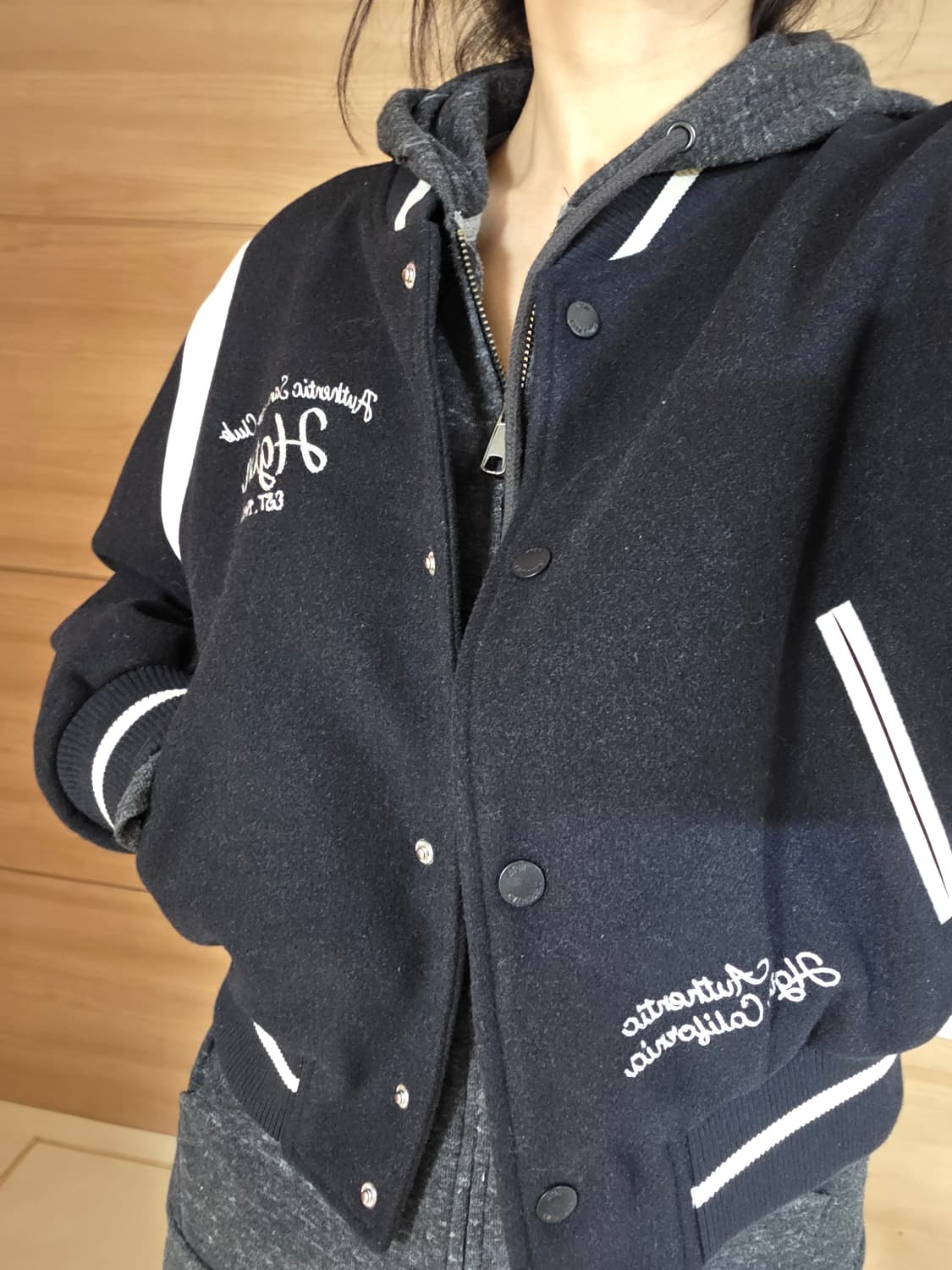 누빔안감 바시티 재킷 상품이미지6