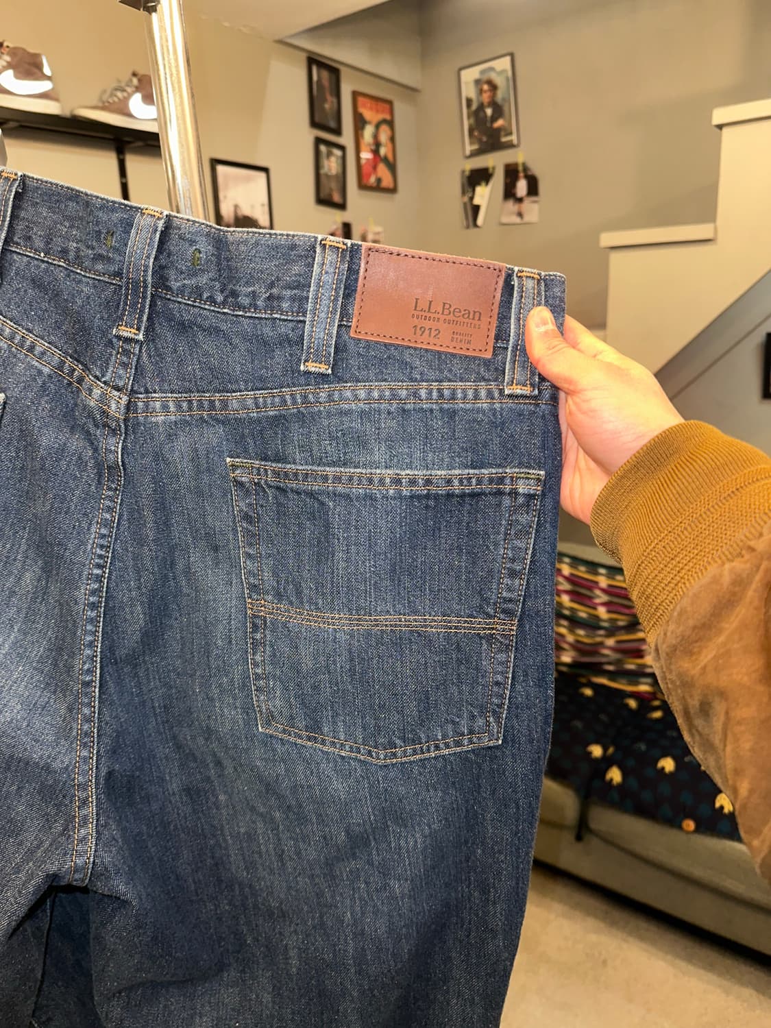 00’s LL Bean Mexico denim washed pants 상품이미지8