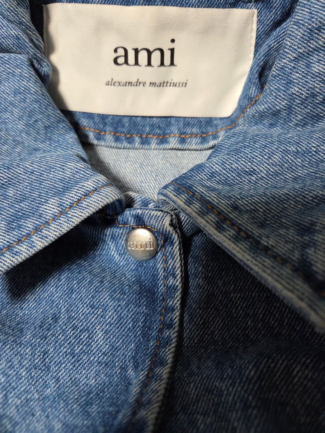 22SS ami 체스트 로고 자수 데님 자켓 상품이미지4