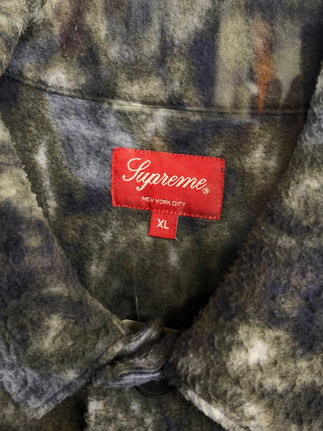 슈프림 21FW 페이즐리 플리스 셔츠 퍼플 상품이미지3