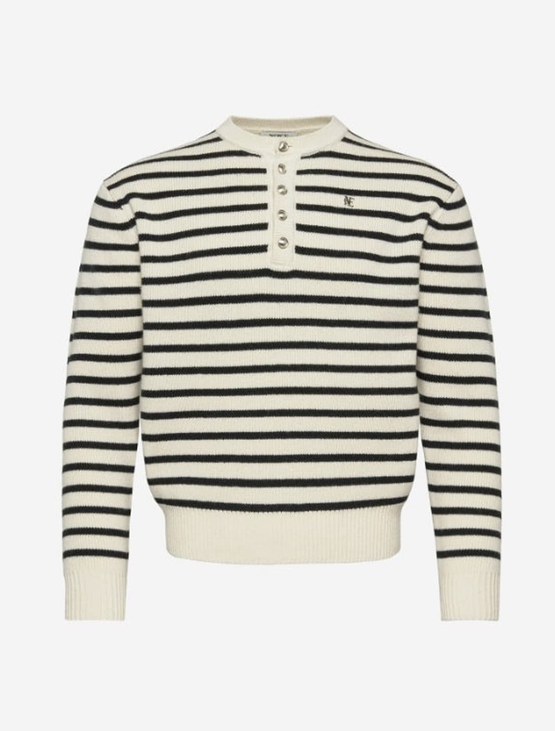 [M] 노이스 스트라이프 헨리넥 니트 상품이미지2